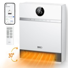 DREO WH517S Smart Wall Heater 1500W WiFi Alexa 150 sq ft Timer Oscillation