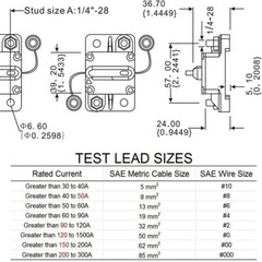 30A 60A 120A Automotive Marine Circuit Breaker with Manual Reset Surface-Mount