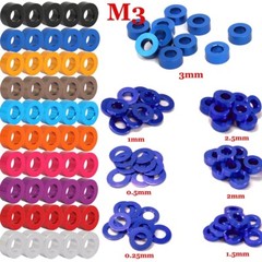 10~100PCS M3x6mm CNC Aluminum Flat Washer 0.25mm 0.5mm 1mm 1.5mm 2mm 2.5mm 3mm