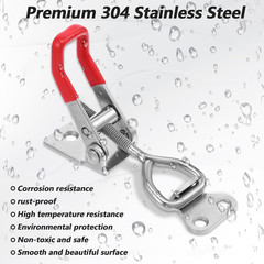 6 Pack 4001 Toggle Latch Clamp with Lock Hole, 304 Stainless Steel Adjustable