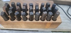 Vintage Young Bros Steel Stamp Set 1/4″ Letters Heavy Duty Metal Tool USA
