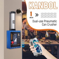 Pneumatic Can Crusher, Fully Enclosed Air Powered Aluminum Can Crusher with B…