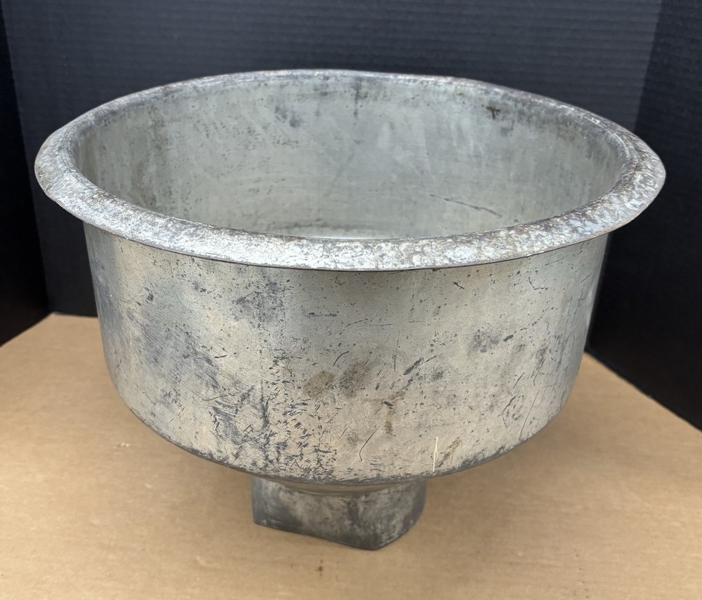 Vintage Galvanized Steel Dairy Strainer Farmhouse Milk Funnel Separator
