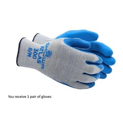 Atlas 300 Heavy-Duty Crinkle Grip Gloves – XX-Large, Blue for Work & Projects
