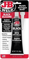 J-B Weld 31319 Black RTV Silicone Sealant and Adhesive – 3 oz.