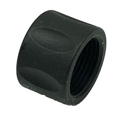 BLACK Fluted Protector 304 Stainless Steel 1/2″X28 – .632″ L, 1/2″ X 28 Thread
