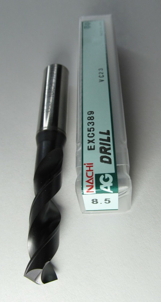 NEW NACHI AG EX EXC5389 8.5MM DRILL BIT M33 VC 3″ L x 10mm SHANK x 8.5 JAPAN