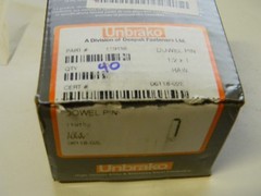 Unbrako 1/2" x 1" Pin Length Grade 8 Oversized Dowel Pins Box of 40 11
