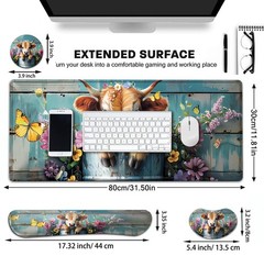 Large Gaming Mouse Pad+ Keyboard 31.5 x 11.8 inches, Yvb-mousepad-9-f-172