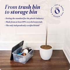 Homz 15 Qt Stackable Plastic Storage Container w/Snaplock Lid, Gray (4 Pack)