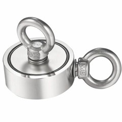 1000LB Fishing Magnet Neodymium Kit Pull Force Treasure Hunt Magnet Double Sided