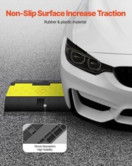 3x 2-Channel Cable Protector Ramp 11000lbs Rubber Traffic Speed Bumps _ SALE OFF