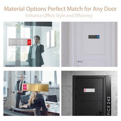 Office Door Signs -6 Options Do Not Disturb, In A Meeting, 12 x 18 inch, Gold
