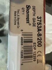 STARRETT 3753A-8/200 Electronic Depth Gage 0 to 8 inches. Digital mic
