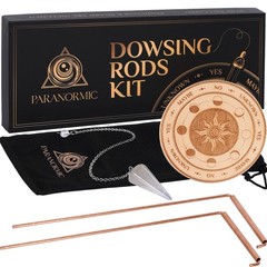99.9% Pure Copper Dowsing Rods Kit – Ghost Hunting Equipment Clear,Gold,White