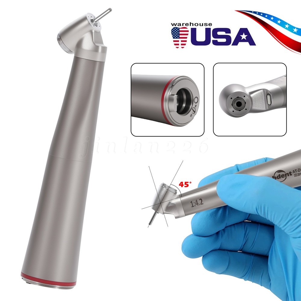 Dental 45° Angle Surgical Handpiece Electric 1:4.2 Mist Jet Spray NSK TiMax Z45L