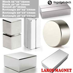 N52 Large Neodymium Rare Earth Magnet Block Round Rectangle Strong Huge Magnets