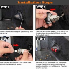 Two 6000K ultra bright license plate lights, suitable for Ford vehicles USA