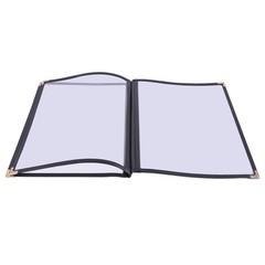 WeChef 30pcs 8.5×14″ Menu Cover 3 Page 6 View Restaurant Cafe Club Black