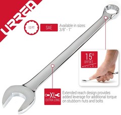 12-Point Combination Wrench – 1/2″ Extra Long Mechanics Tool with Extended Reach