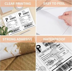 50-20000 Shipping Address Labels 8.5×5.5 Half Sheets Self Adhesive 2 Per Sheet