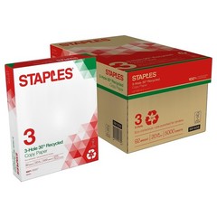 Recycled 8.5×11 Copy Paper, 20 lb, 3-Hole Punched, 500 Sheets/Ream, 10 Reams