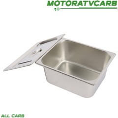 ALL-CARB 2 Stainless Steam Hotel Pans With Lids 1/2 Size 6″ Deep Thickened