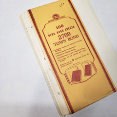 Vintage Wilson Jones Ring Book Sheets 2709 Town Bond 40 Pages 3 Hole Punched USA