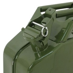 4PCS 5 Gal Jerry Can Portable 20L Metal Oil Gas Tank Tank Gasoline Storage Green