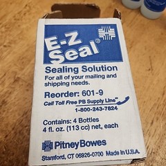 24 FL. OZ Total 4oz each PITNEY BOWES E-Z SEAL SOLUTION BOTTLS 608-9 Expired