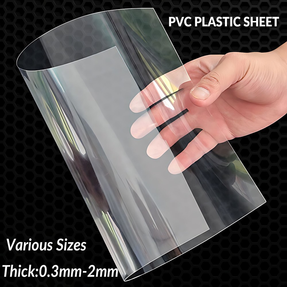 PVC Plastic Sheet Clear/Translucent 0.3mm – 2mm Thick Plastic Panel Cut to Size