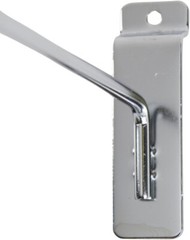 100 Chrome 12″ Slatwall Peg Hooks Slat Wall Retail Display 6 mm Diameter Tubing