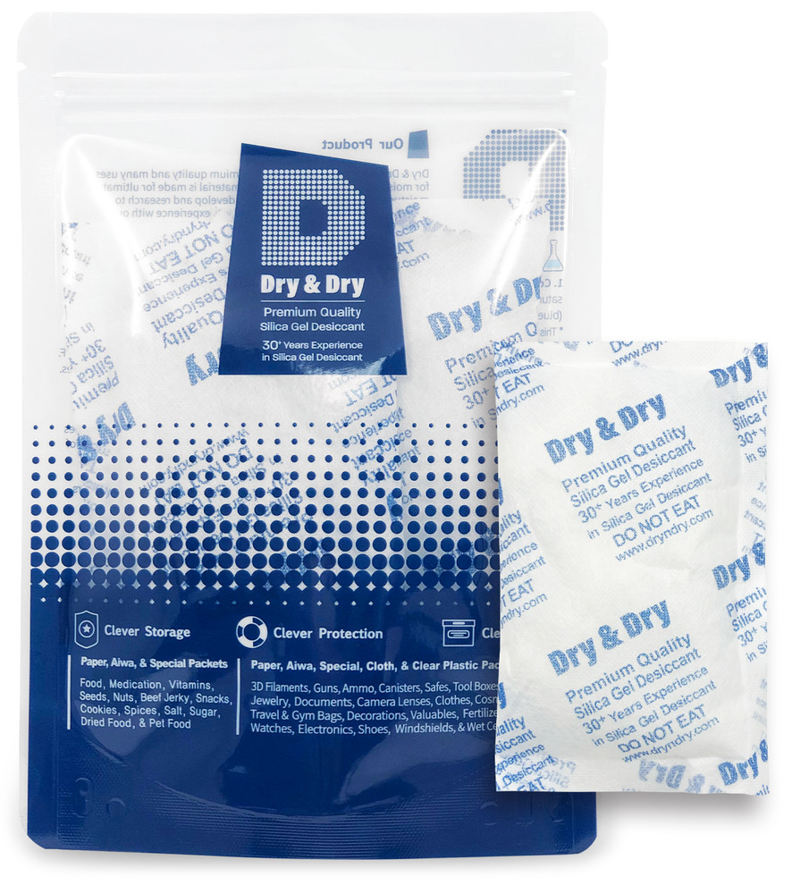 100 gram X 2 Packets “Dry & Dry” High Quality Pure Reusable Silica Gel Desiccant
