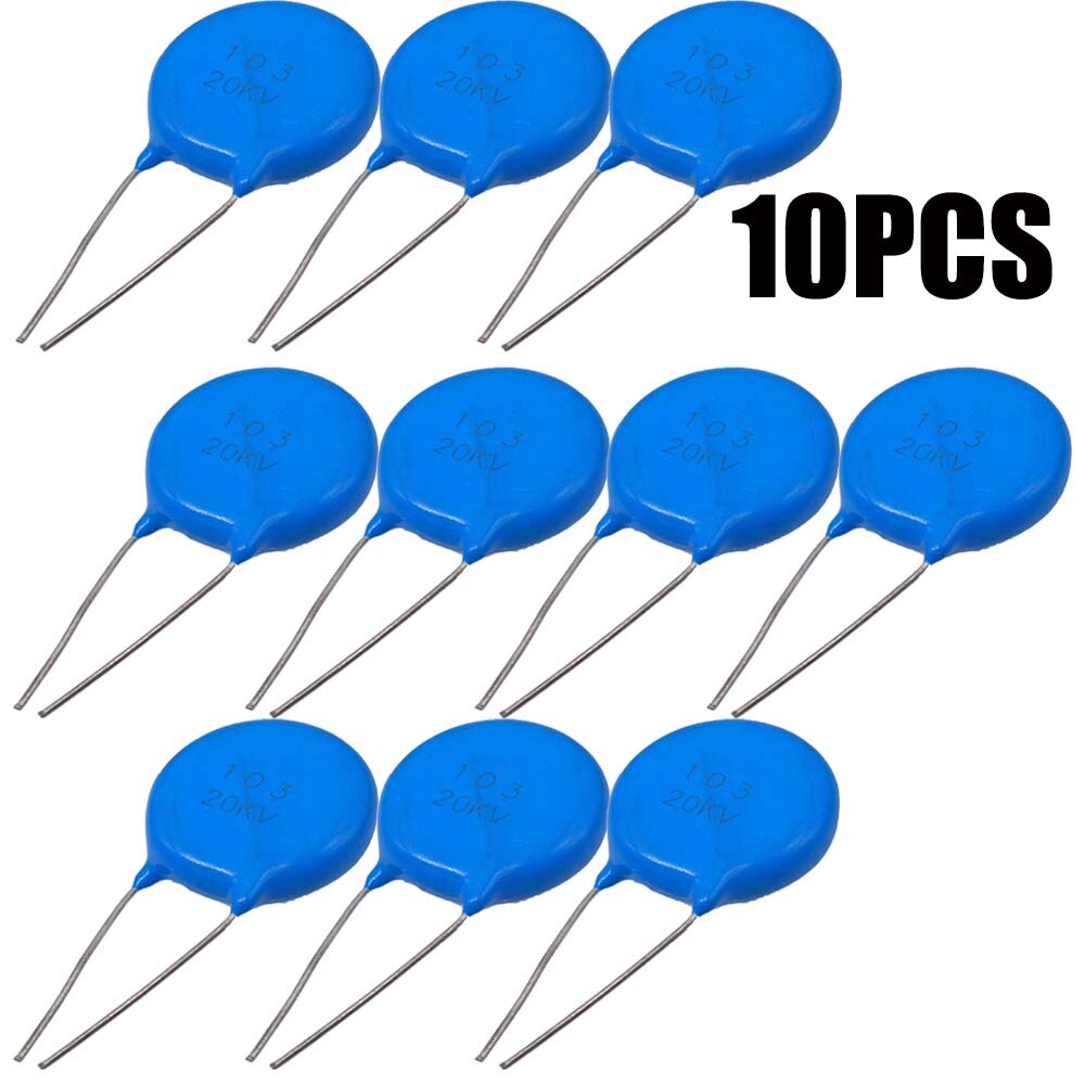 10pcs Ceramic Disc Capacitors 10000pf 10nf 0.01uf 103 20000V 20KV USA Stock