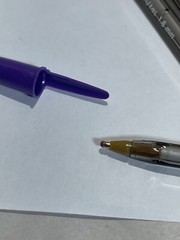 PURPLE Bic Lot of 10 Cristal Ballpoint Pens 1.6mm Xtra Bold Smooth Writing NEW