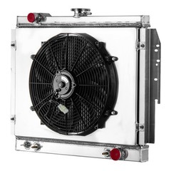 3 Row Core Aluminum Radiator Shroud Fan for Dodge D150 W150 Ramcharger 1979-1993