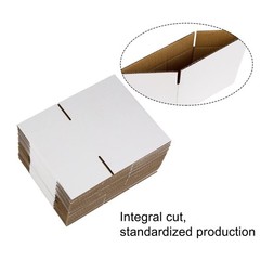White Shipping Boxes 6x4x4 Inches Small Corrugated Cardboard Boxes, 25 Pack