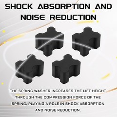 4PCS Car Coil Spring Spacers, Universal Rubber Lift Blocks Coil Spring Booster K