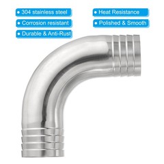 1 1/2in Hose Barb Fitting 90 Degree Elbow Pipe Fitting 304 Stainless Steel