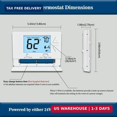 NonProgrammable Thermostat for Home, Digital Energy-Saving Thermostat,Single-Sta