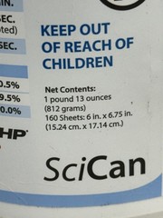 Scican OPT1-W12 Optim1 Wipes Disinfectant Surface Wipes Unscented SCI33W12 160Pk