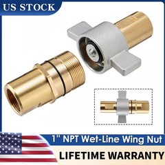 Heavy Duty 1” NPT Wet Line Wing Nut Hydraulic Quick Disconnect Coupler Set New