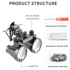 3.5X Dental Binocular Loups with Metal Clip Clip-on Magnifying Loupes US STOCK