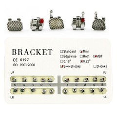 US Dental Orthodontic MIM Metal Brackets Mini Roth MBT 018 022 Slot 3 4 5 Hooks