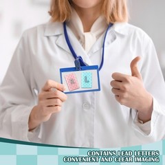 2 PCS 1.5×1 Inch Resin XRay Markers With Lead Letters Washable Pink Blue