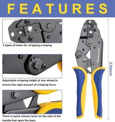 Crimping Tool for Spark Plug Ignition Wire,8.5mm Ratchet Wire Crimper Tool,HS…