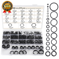 O Ring Kit 1050 PCS, O Ring Assortment Kit 21 Size, Metric Nitrile Rubber O Ring