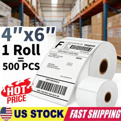 Thermal Shipping Labels for Zebra and Rollo 1 Rollo/500 PCS-4″x6″ US NEW~