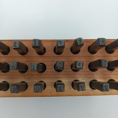 Young Bros. Stamp Works 1/8″ complete 36 piece set, steel letters & Num. , 3.2mm