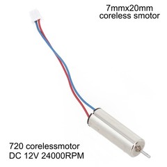 Mini 7mm*20mm Coreless Motor DC 12V 24000RPM Perfect for DIY Hobby Toy Model